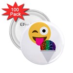 glitter wink emoji  2.25  Button (100 pack)