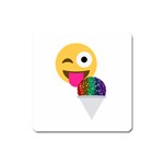 glitter wink emoji  Magnet (Square)