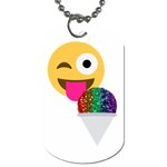 glitter wink emoji  Dog Tag (One Side)