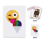 glitter wink emoji  Playing Cards Single Design