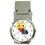 glitter wink emoji  Money Clip Watch