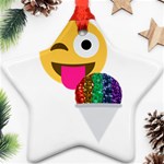 glitter wink emoji  Star Ornament (Two Sides)