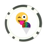 glitter wink emoji  Poker Chip Card Guard