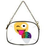 glitter wink emoji  Chain Purse (One Side)