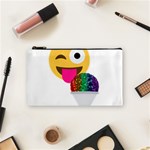 glitter wink emoji  Cosmetic Bag (Small)