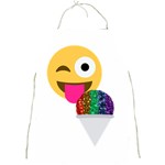 glitter wink emoji  Full Print Apron