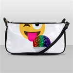 glitter wink emoji  Shoulder Clutch Bag