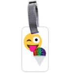 glitter wink emoji  Luggage Tag (two sides)