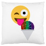 glitter wink emoji  Large Cushion Case (One Side)