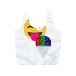 glitter wink emoji  Full Print Recycle Bag (S)