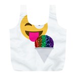 glitter wink emoji  Full Print Recycle Bag (L)