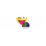 glitter wink emoji  Satin Scarf (Oblong)