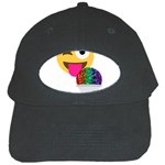 glitter wink emoji  Black Cap