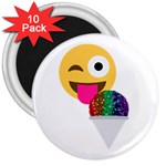 glitter wink emoji  3  Magnet (10 pack)