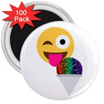 glitter wink emoji  3  Magnet (100 pack)