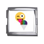 glitter wink emoji  Mega Link Italian Charm (18mm)