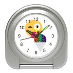 glitter wink emoji  Travel Alarm Clock