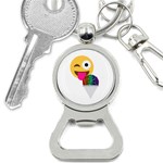 glitter wink emoji  Bottle Opener Key Chain