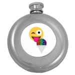 glitter wink emoji  Hip Flask (5 oz)