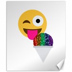 glitter wink emoji  Canvas 8  x 10 