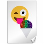 glitter wink emoji  Canvas 12  x 18 