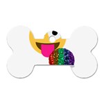 glitter wink emoji  Dog Tag Bone (One Side)