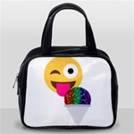 glitter wink emoji  Classic Handbag (One Side)