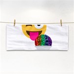 glitter wink emoji  Hand Towel