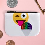 glitter wink emoji  Mini Coin Purse