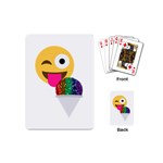 glitter wink emoji  Playing Cards (Mini)