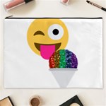 glitter wink emoji  Cosmetic Bag (XXXL)