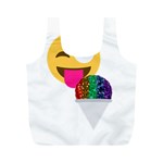 glitter wink emoji  Full Print Recycle Bag (M)