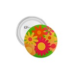 Groovy Mod Floral 1.75  Button