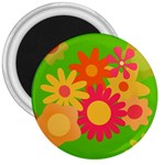 Groovy Mod Floral 3  Magnet