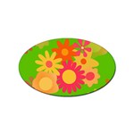 Groovy Mod Floral Sticker (Oval)