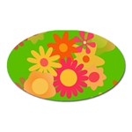 Groovy Mod Floral Magnet (Oval)