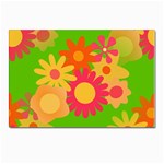 Groovy Mod Floral Postcard 4  x 6 