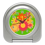 Groovy Mod Floral Travel Alarm Clock