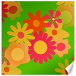 Groovy Mod Floral Canvas 12  x 12 