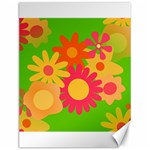 Groovy Mod Floral Canvas 12  x 16 