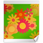 Groovy Mod Floral Canvas 20  x 24 