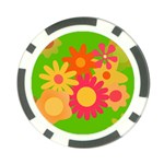 Groovy Mod Floral Poker Chip Card Guard