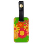 Groovy Mod Floral Luggage Tag (one side)