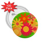 Groovy Mod Floral 2.25  Button (100 pack)