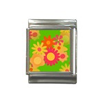 Groovy Mod Floral Italian Charm (13mm)