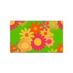 Groovy Mod Floral Sticker Rectangular (10 pack)