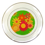 Groovy Mod Floral Porcelain Plate