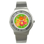 Groovy Mod Floral Stainless Steel Watch