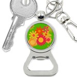 Groovy Mod Floral Bottle Opener Key Chain