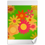 Groovy Mod Floral Canvas 12  x 18 